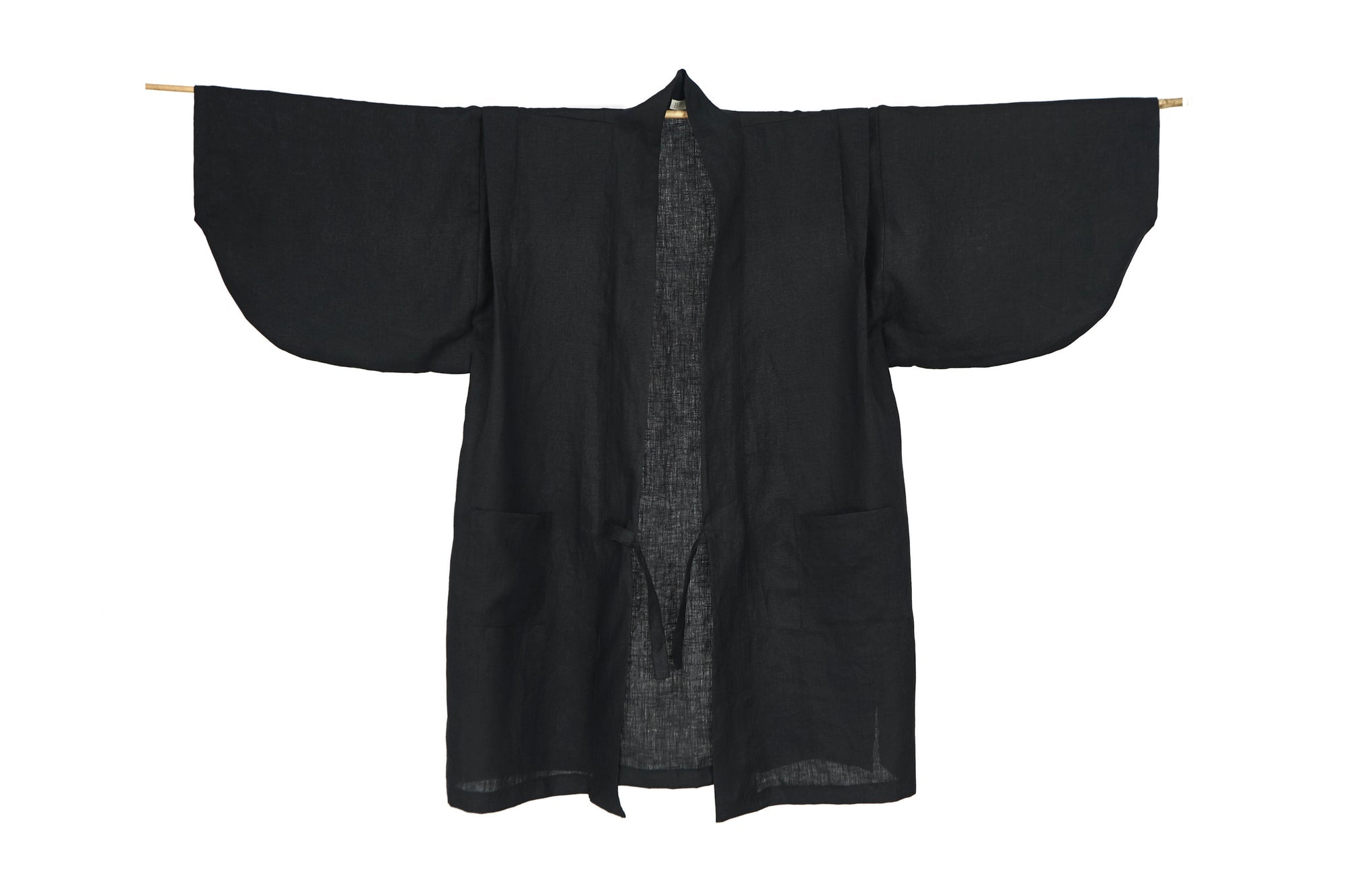 Haori Kimono For Him Linen Black
