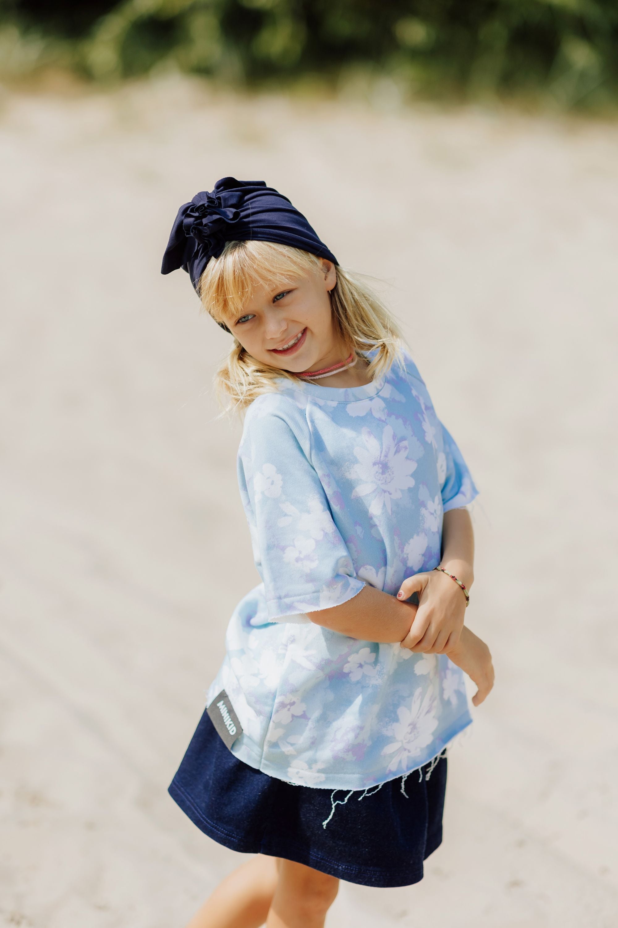 Turban No.1 Bamboo Light Navy