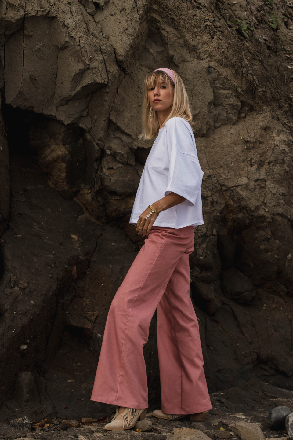 Spodnie Wide Leg z wysokim stanem SALE