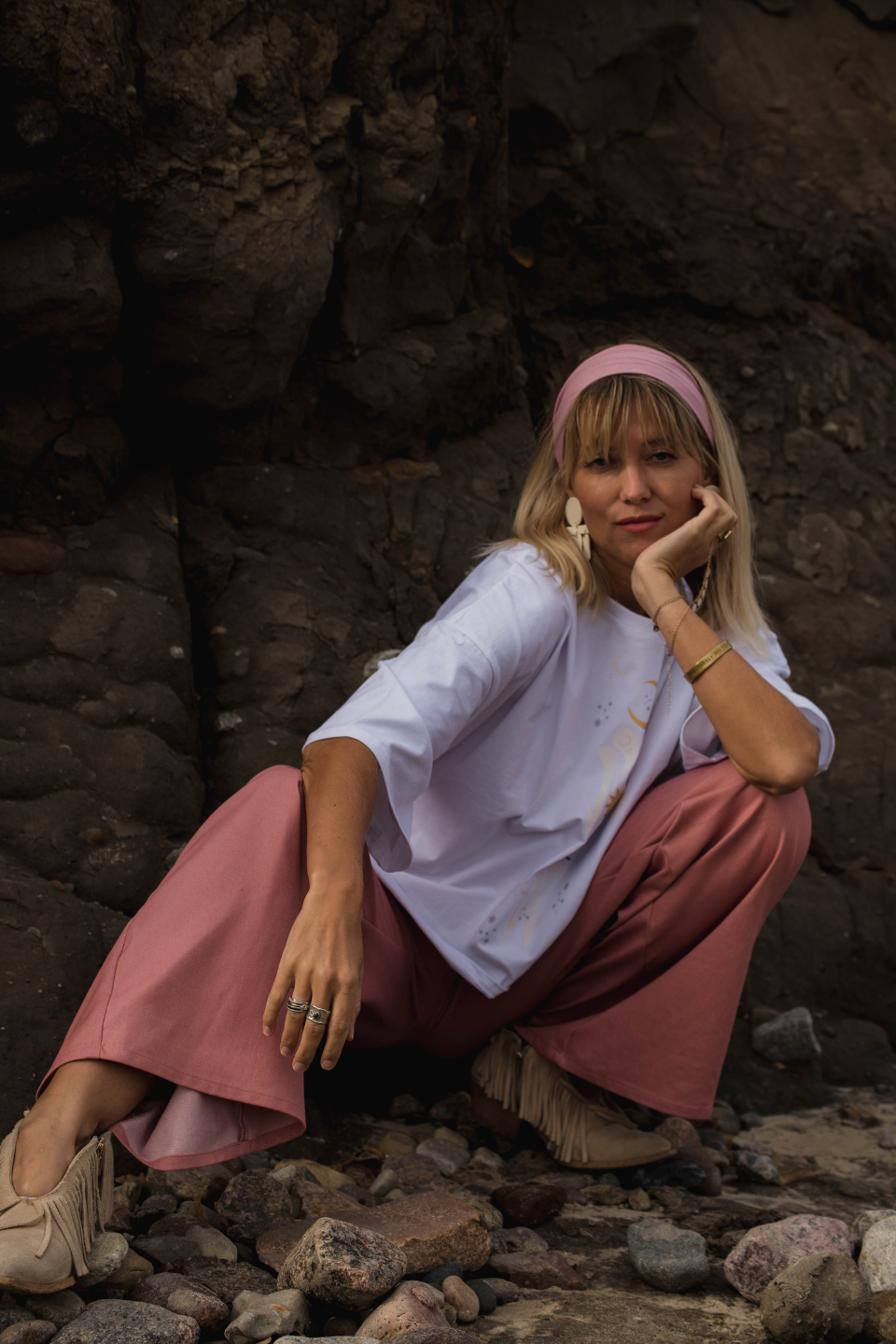 Classic Headband Maxi Organic Vintage Rose