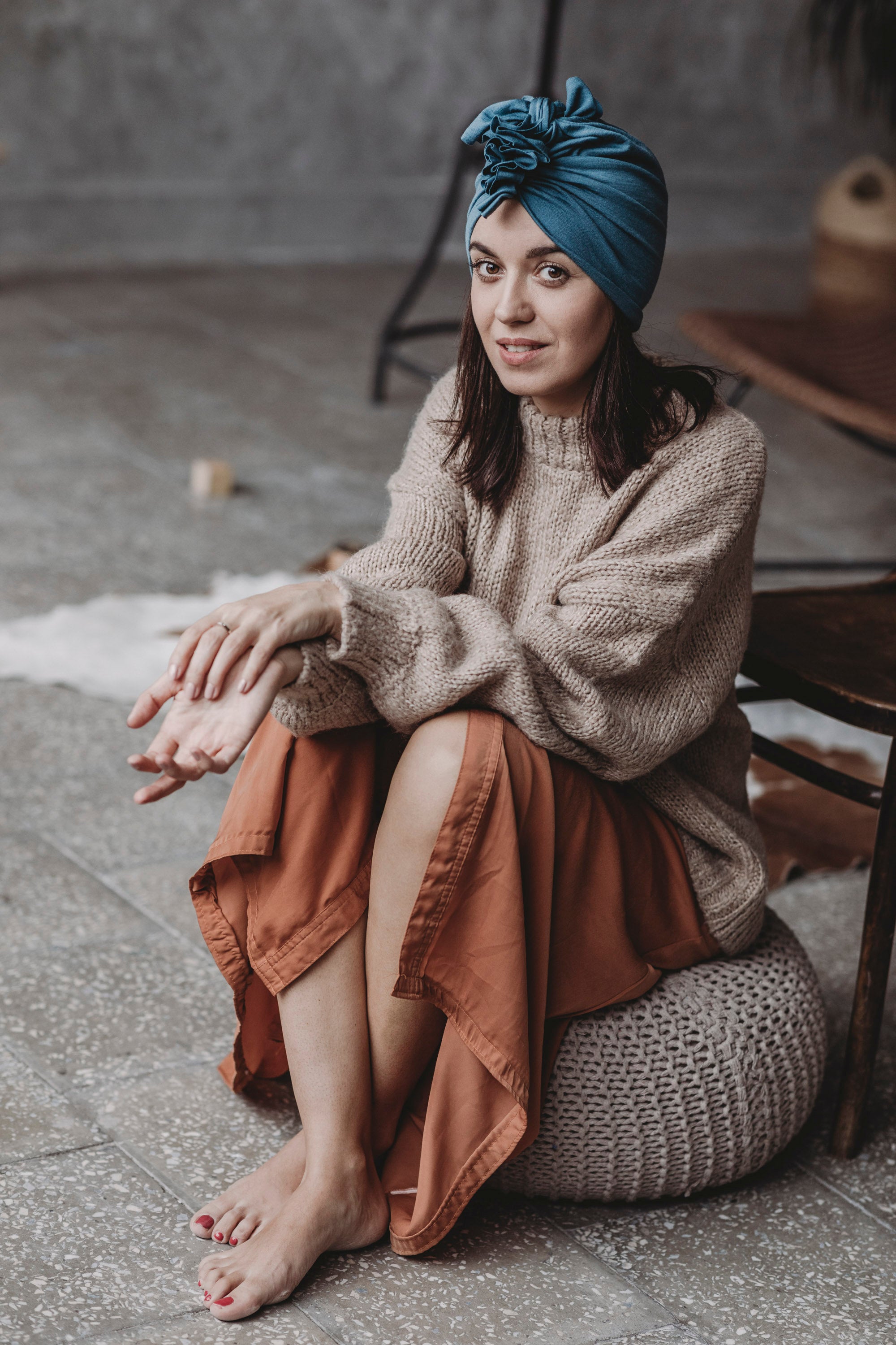Turban Merino Deep Teal