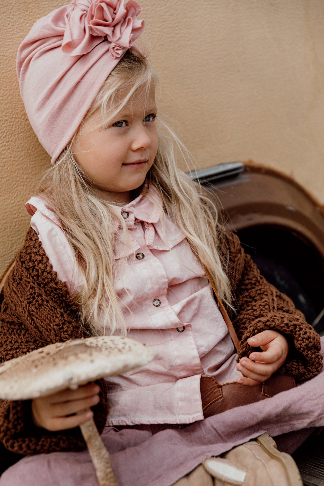 Turban Merino Rose Pink