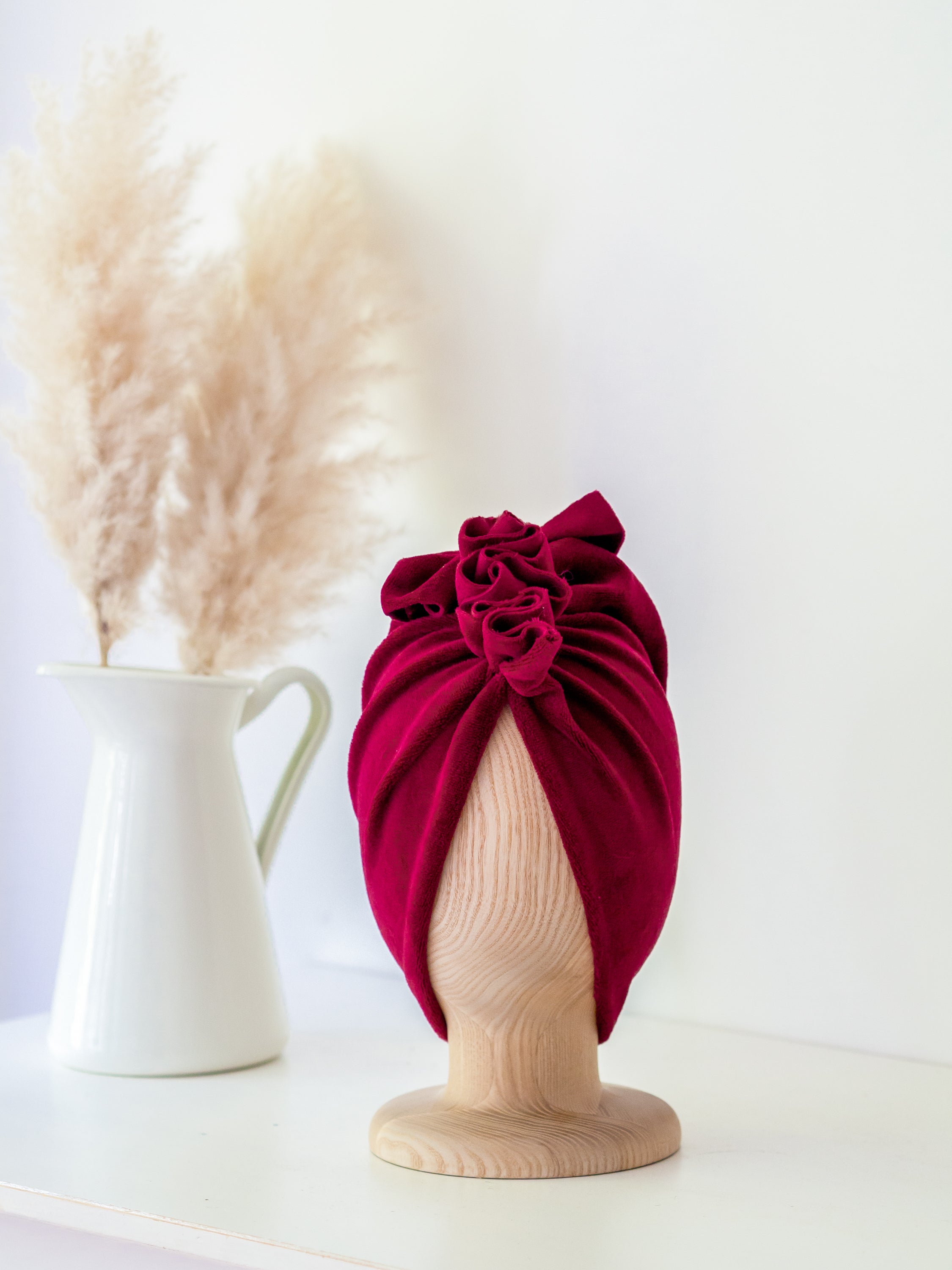 Turban No.1 Velvet Crimson Red