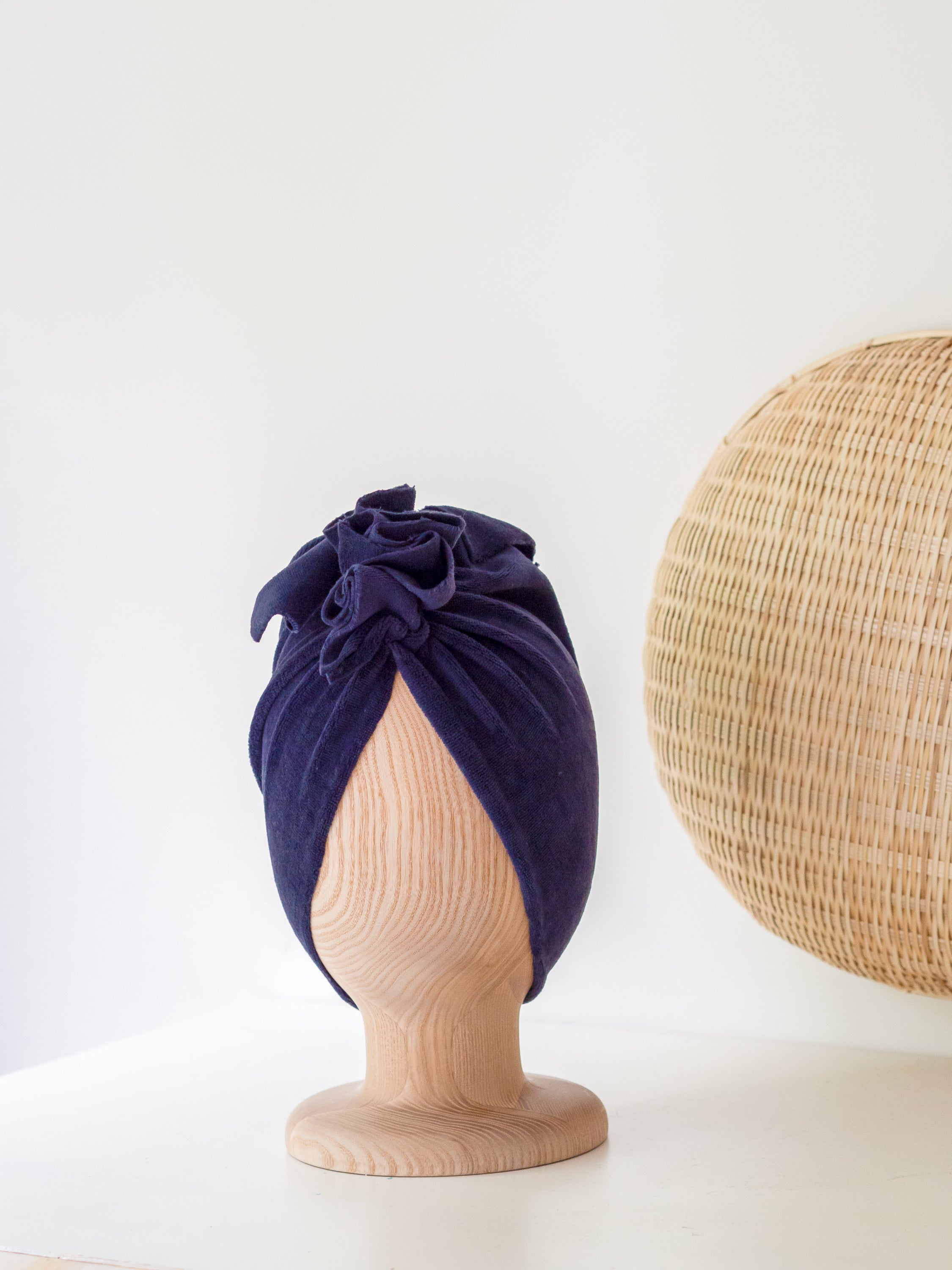 Turban No.1 Velvet Navy Blue