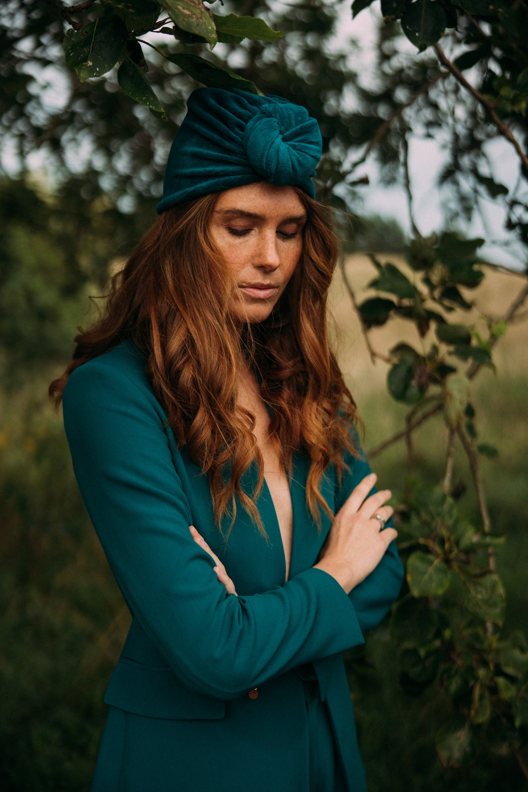 Turban No.2 Velvet Aqua