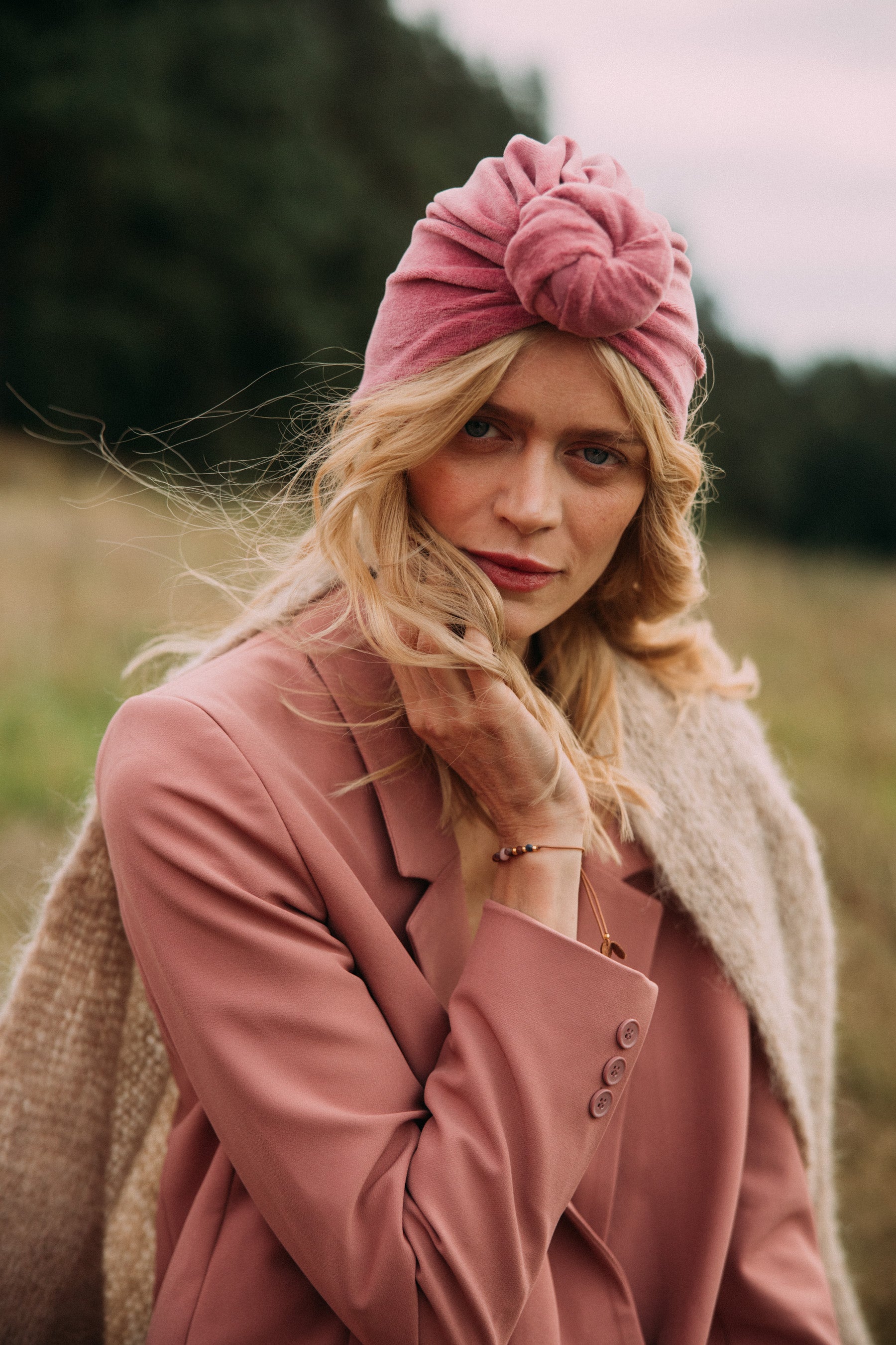 Turban No.2 Velvet Dusty Pink