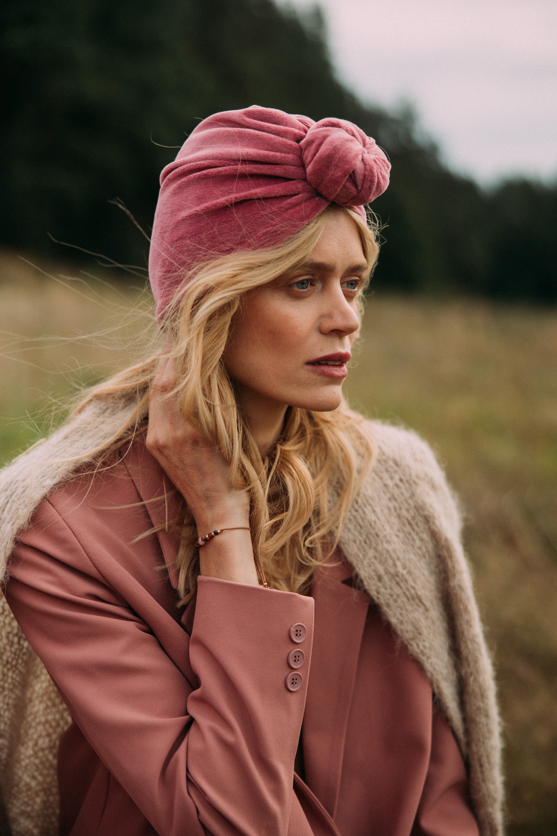 Turban No.2 Velvet Dusty Pink