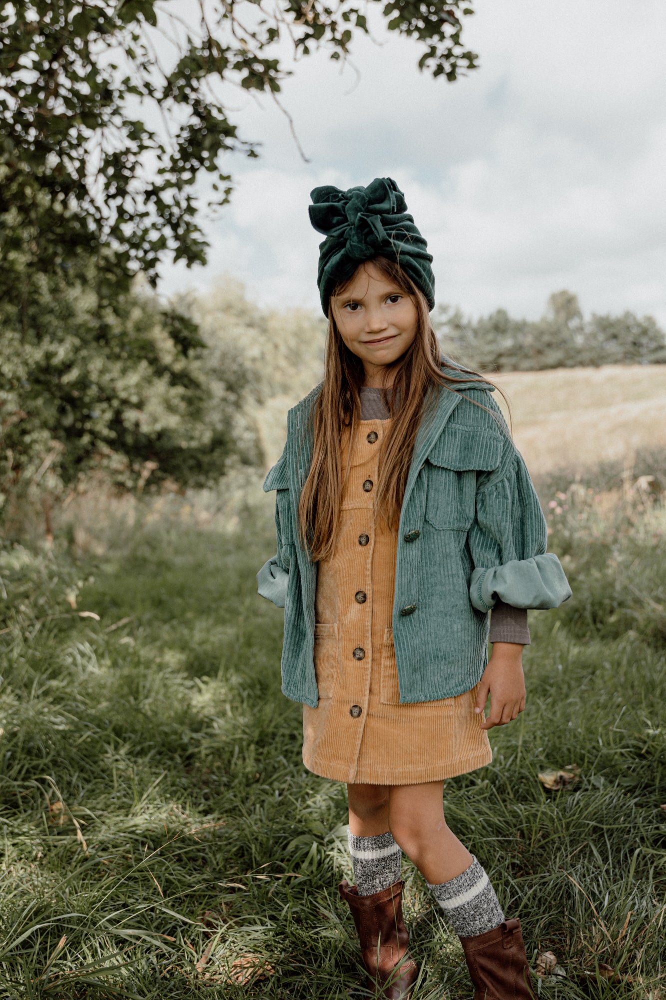 Turban No.3 Velvet Bottle Green