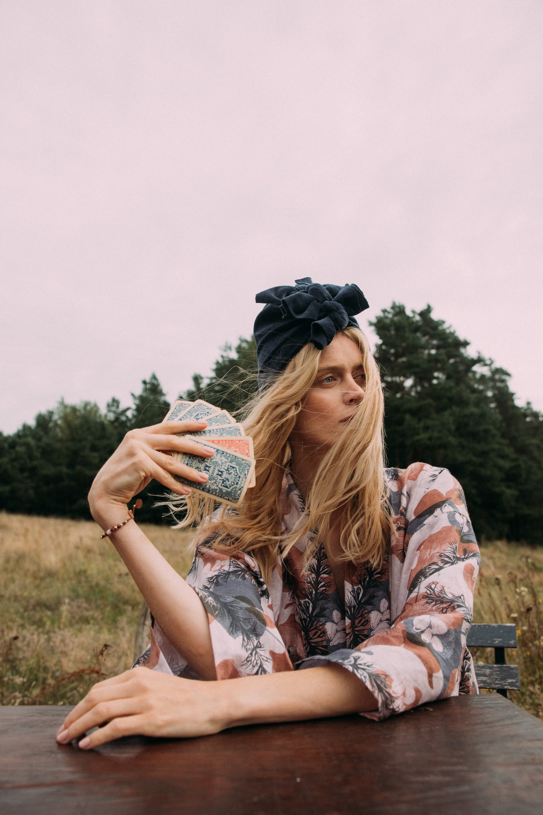 Turban No.3 Velvet Navy Blue