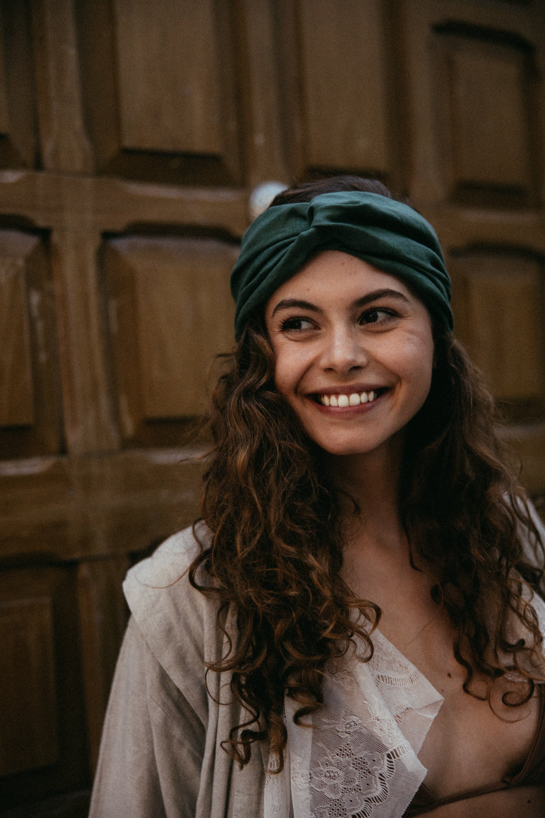 Turband Maxi Linen Pine Green