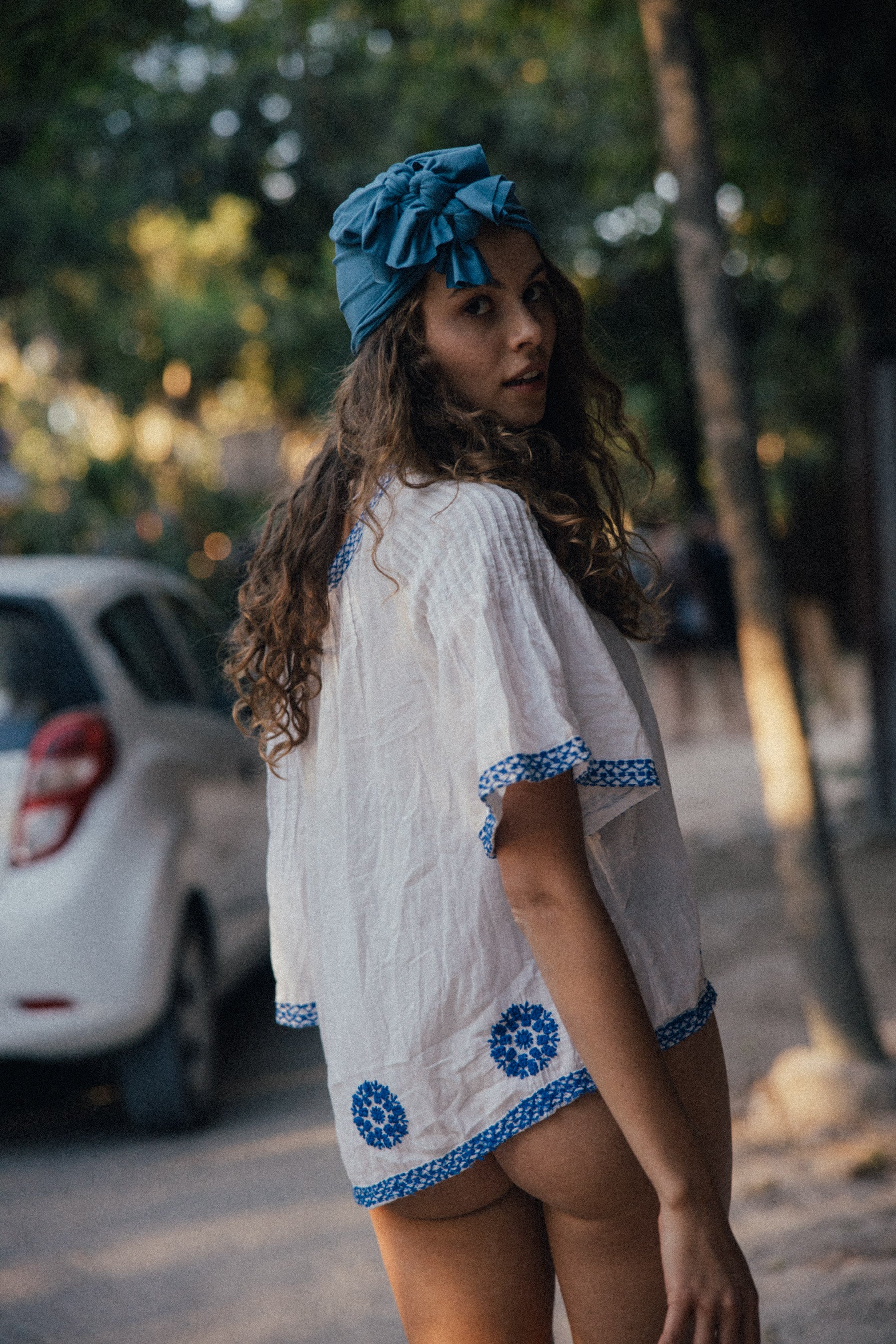 Turban No.3 Bamboo Light China Blue