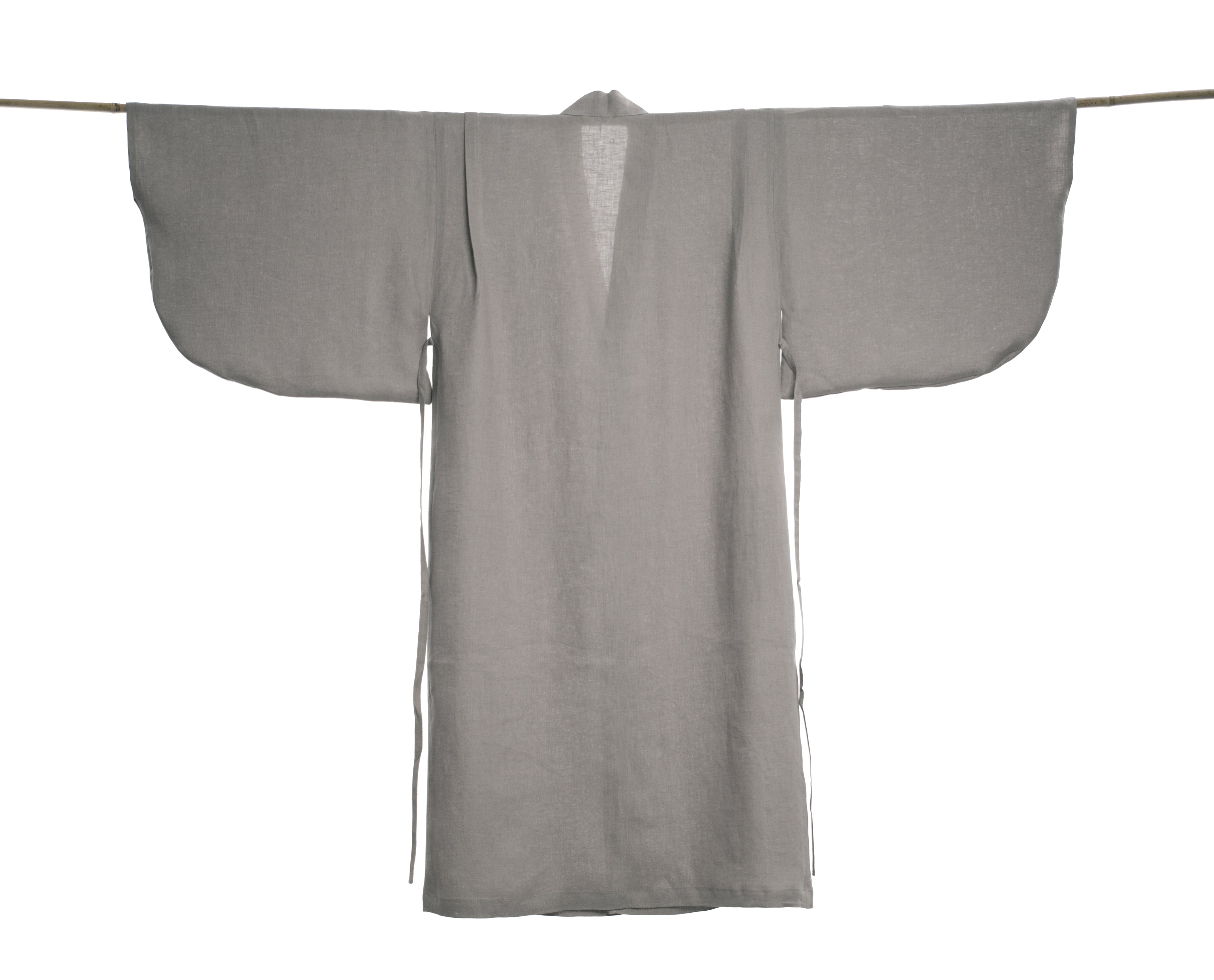 Yukata Kimono Linen Silver