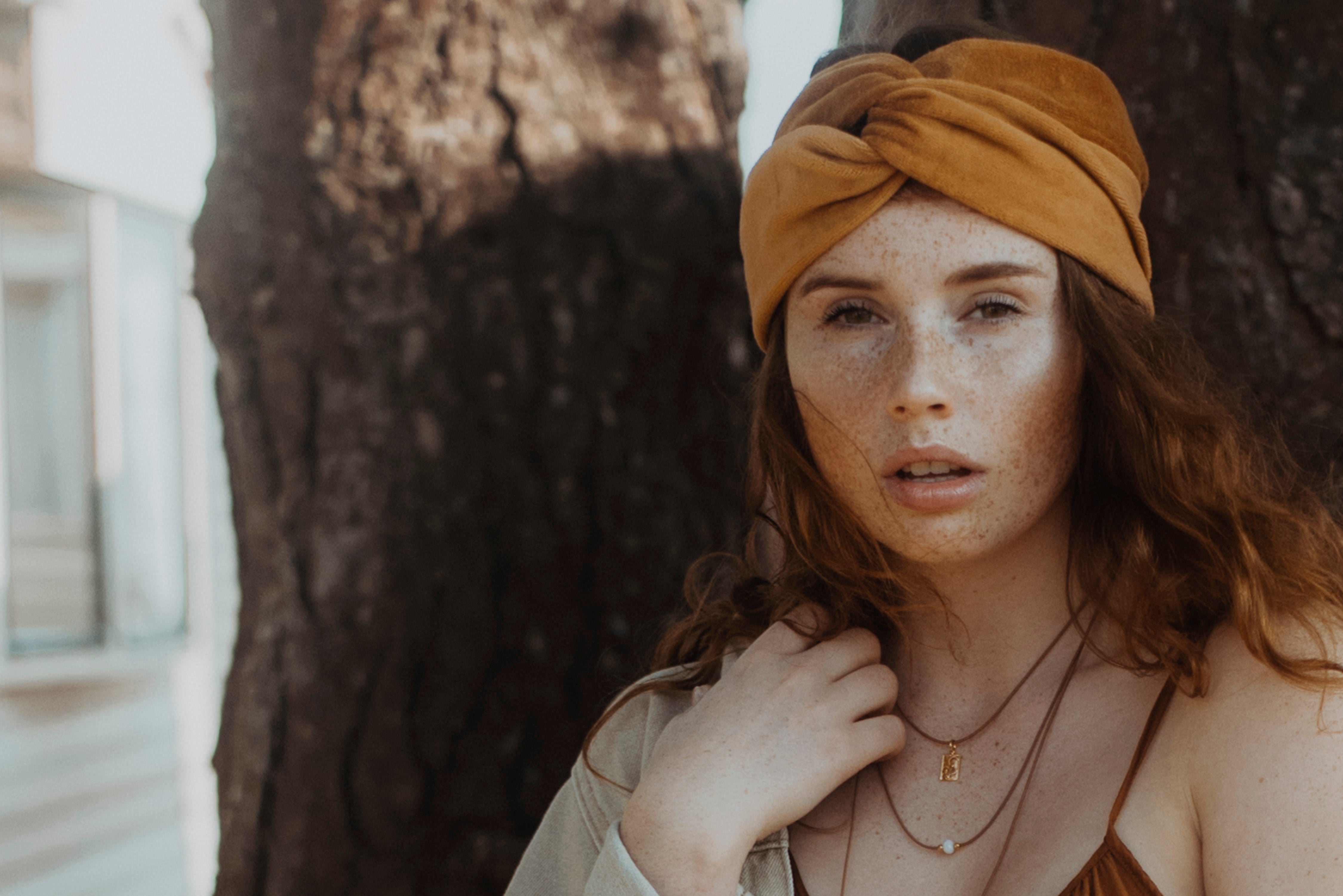 Turband Velvet Golden Ochre