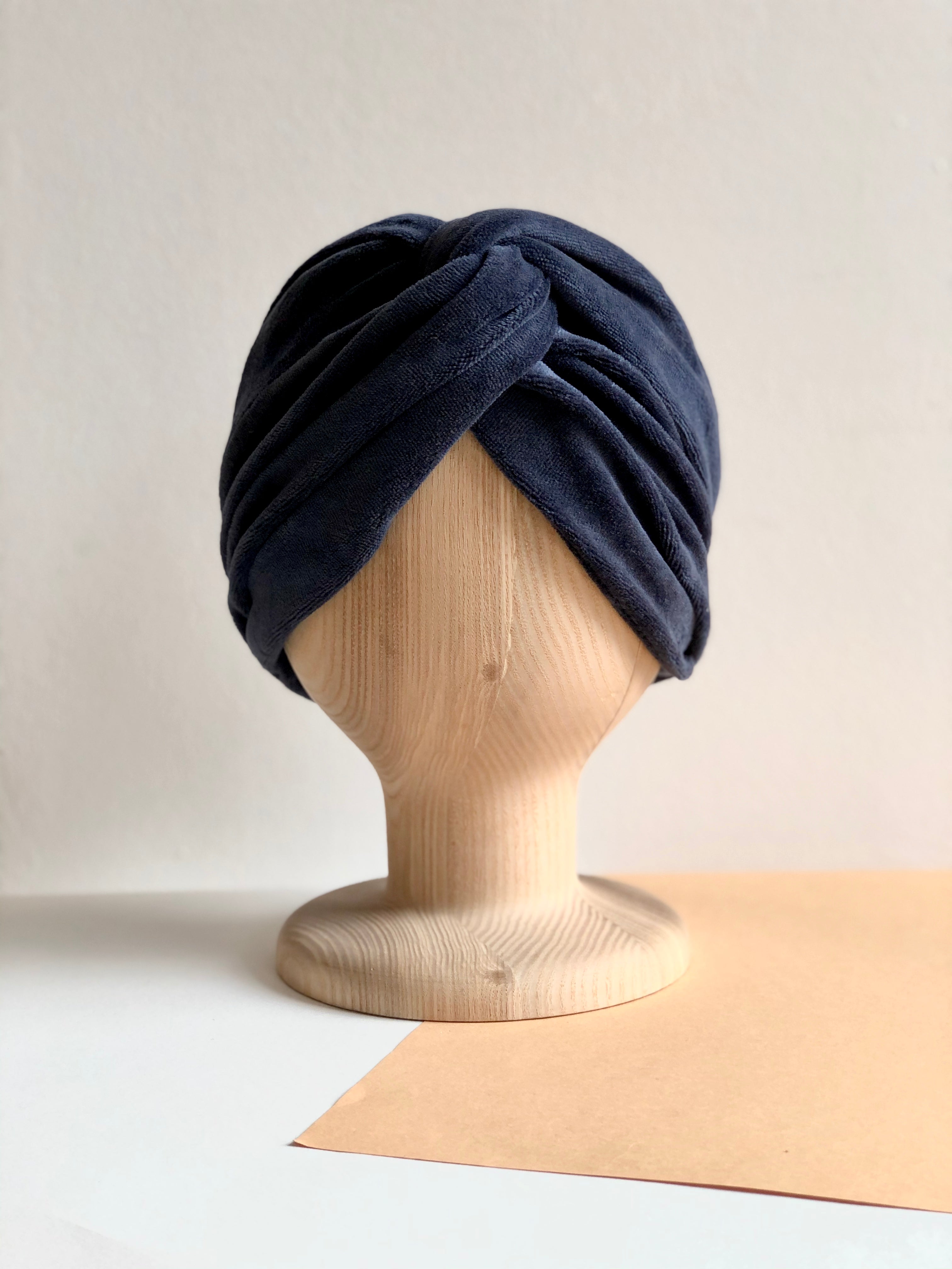 Turband Maxi Velvet Navy Blue