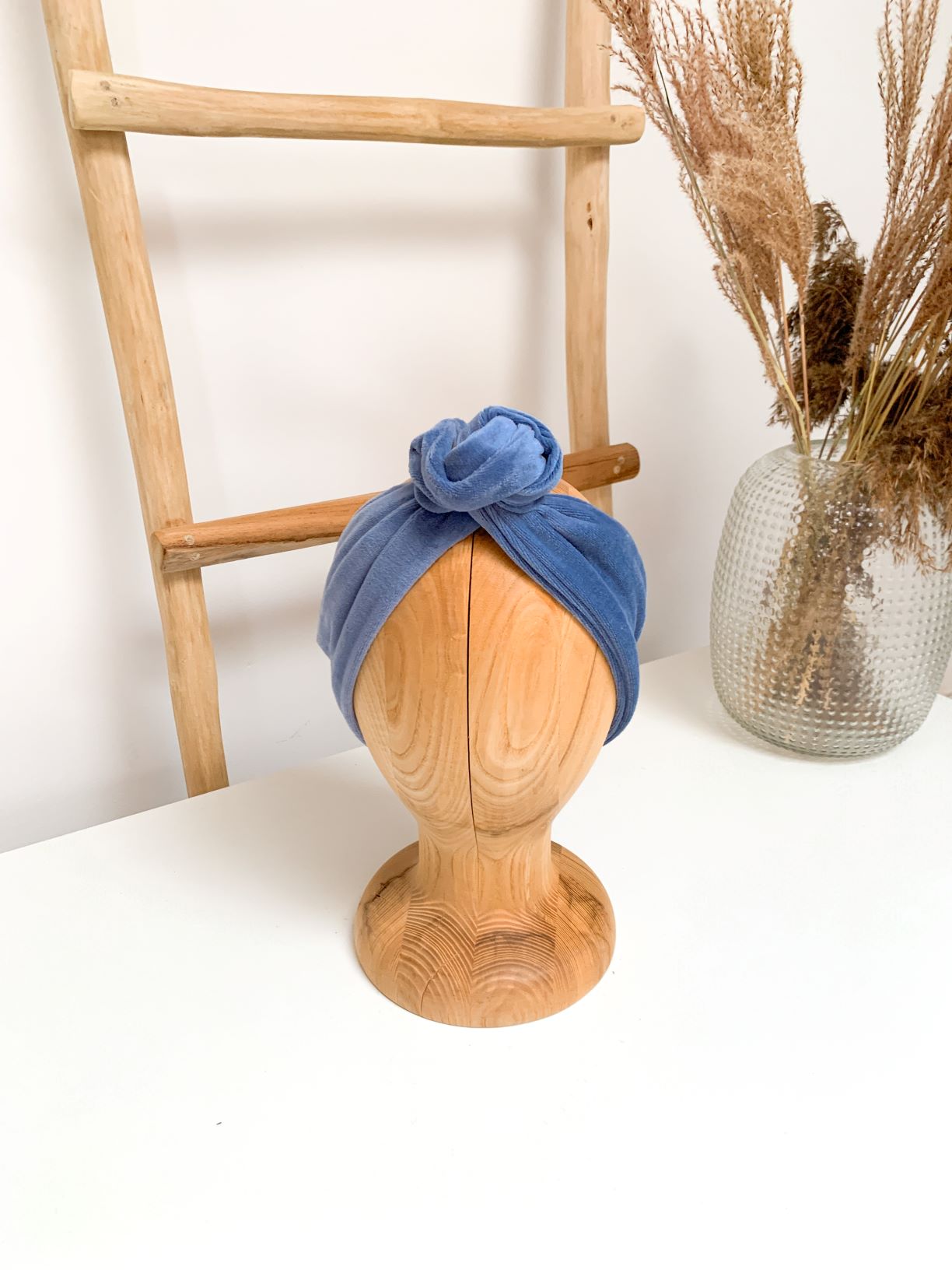 Twistband Velvet Dusty Blue