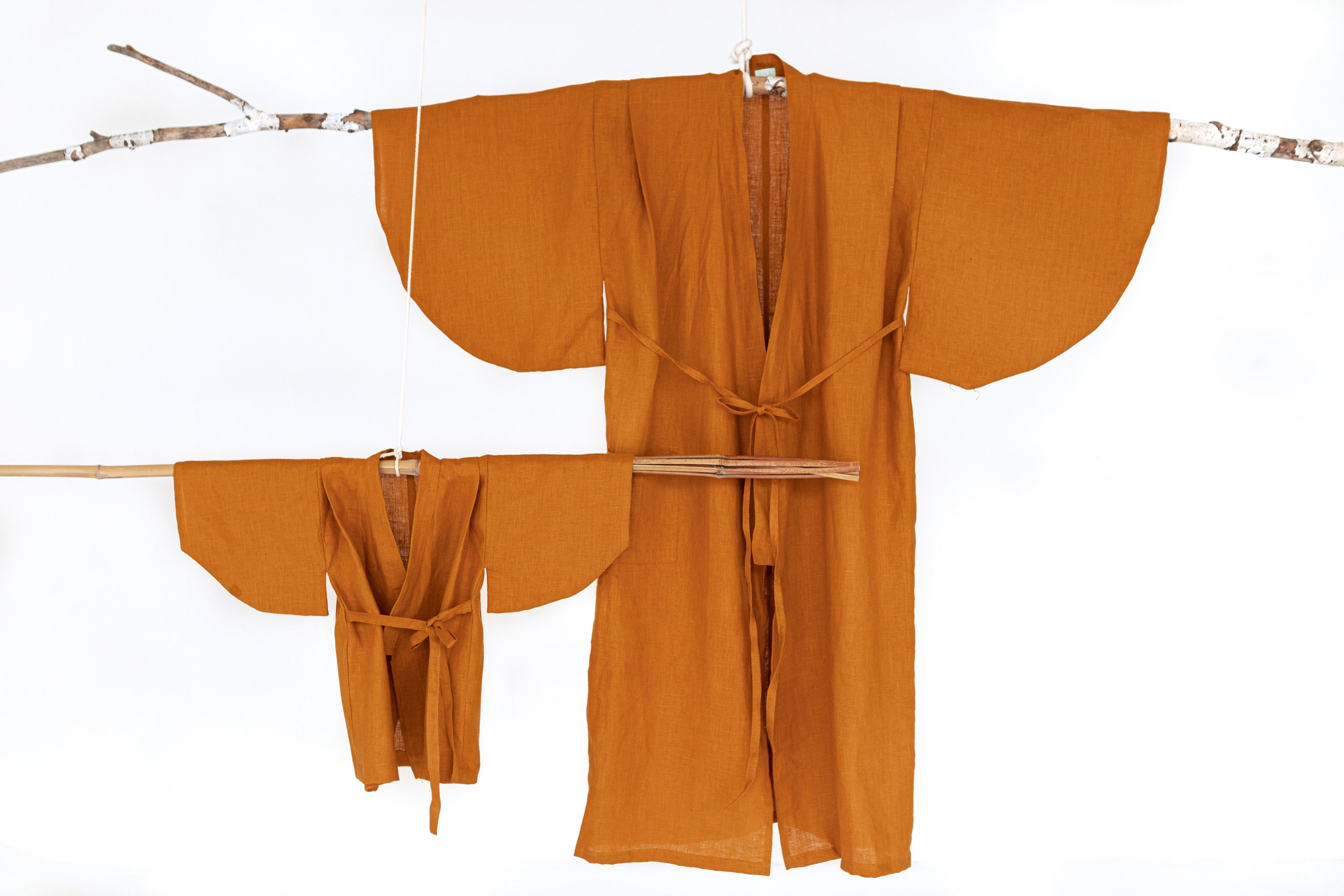 Yukata Kimono Linen Ochre