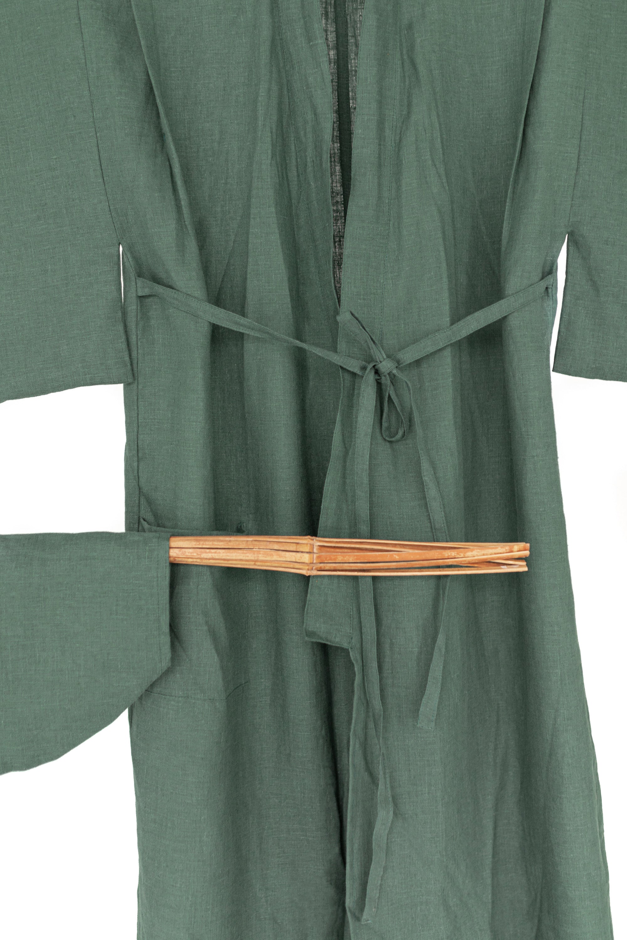Yukata Kimono Linen Pine Green