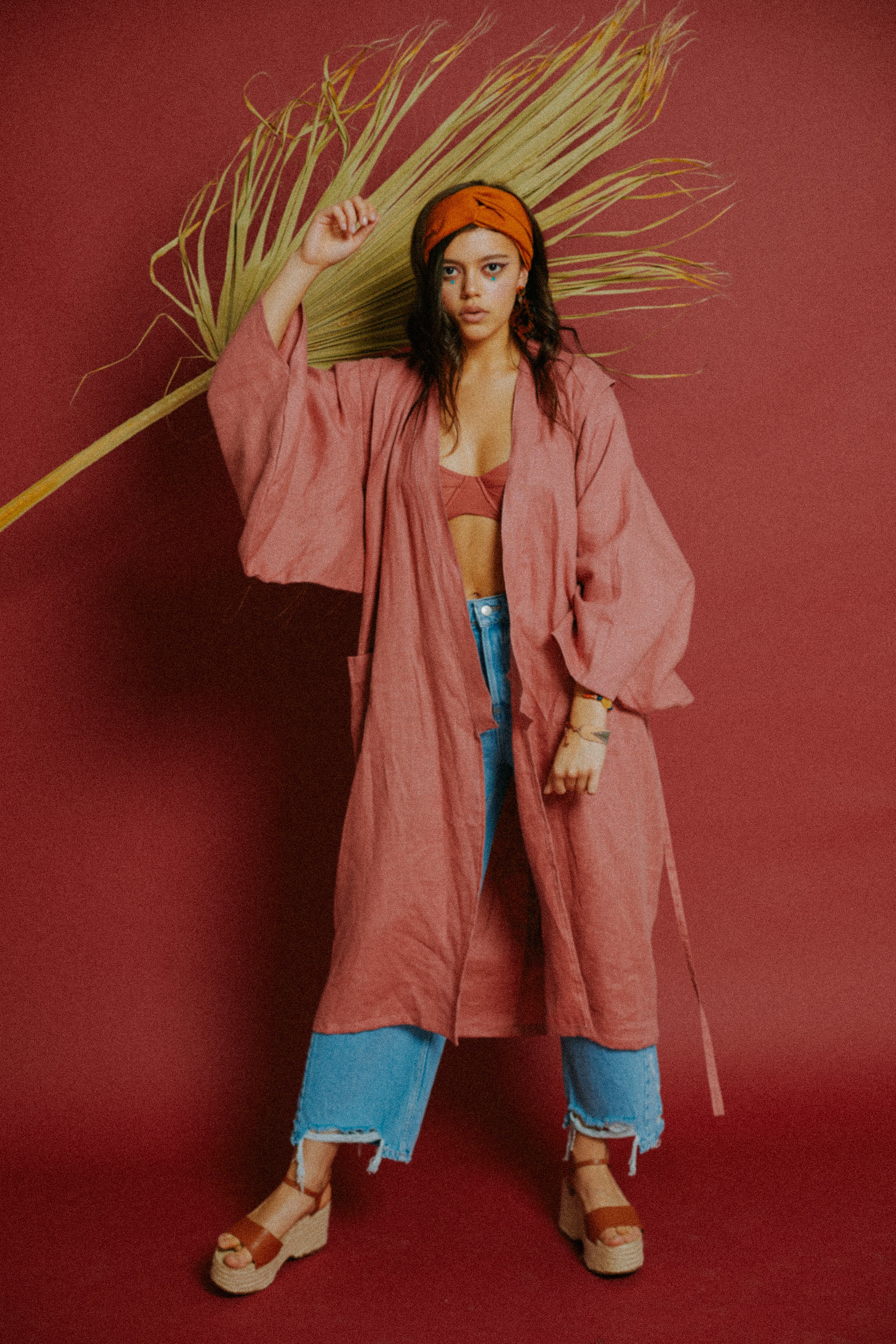 Yukata Kimono Linen Soft Cedar