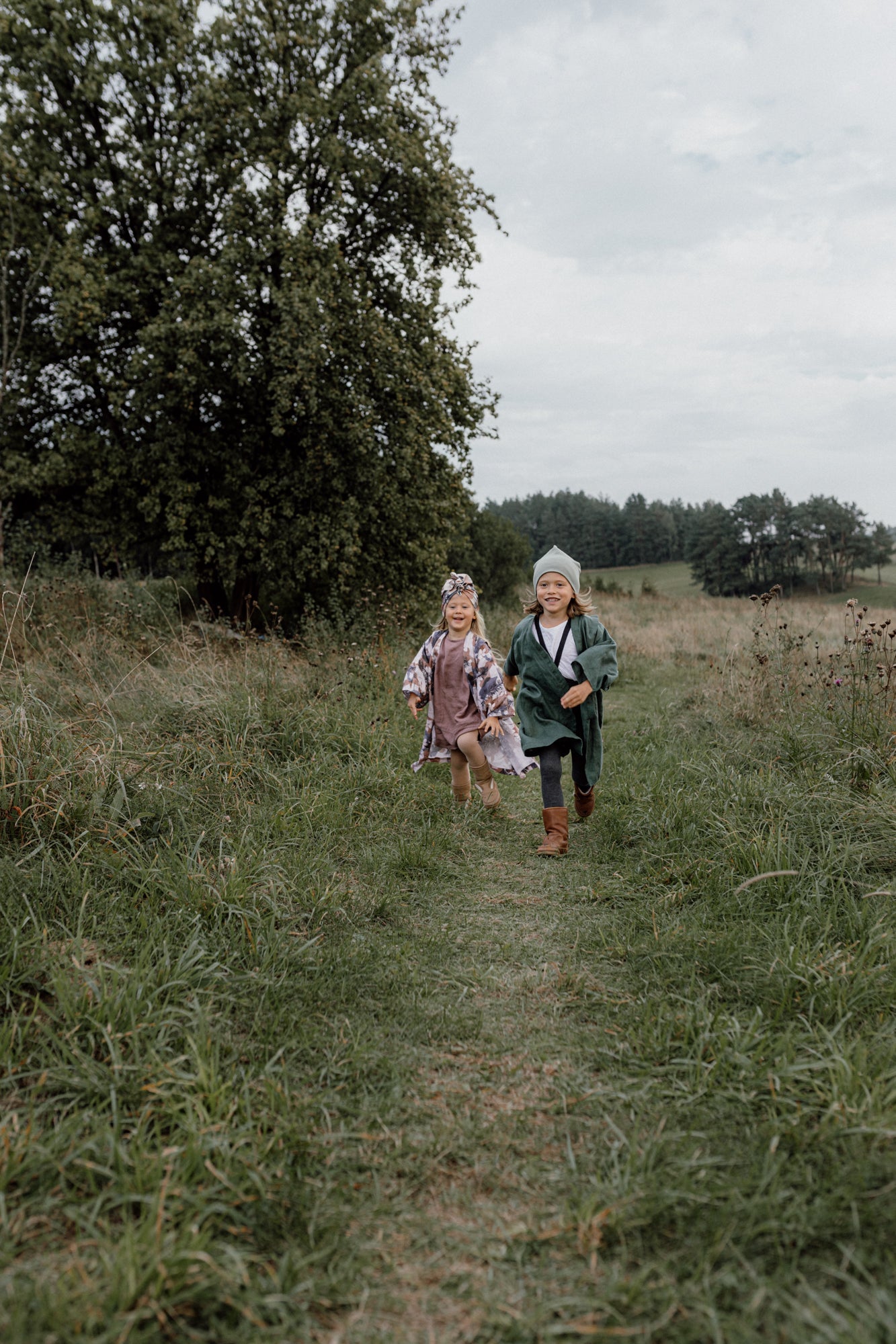 Yukata Kimono Linen Pine Green