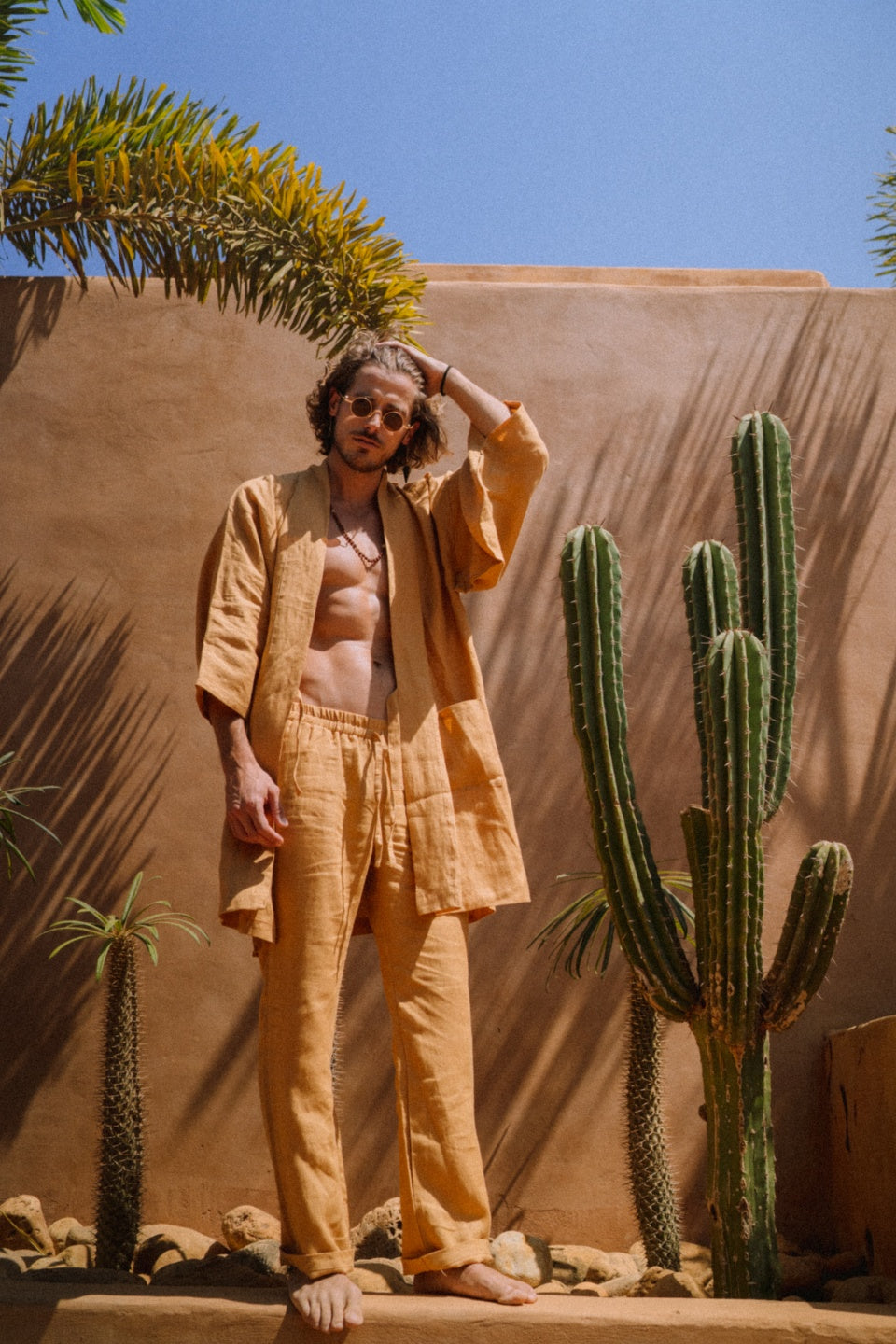 OD RĘKI Hakama For Him Linen Caramel