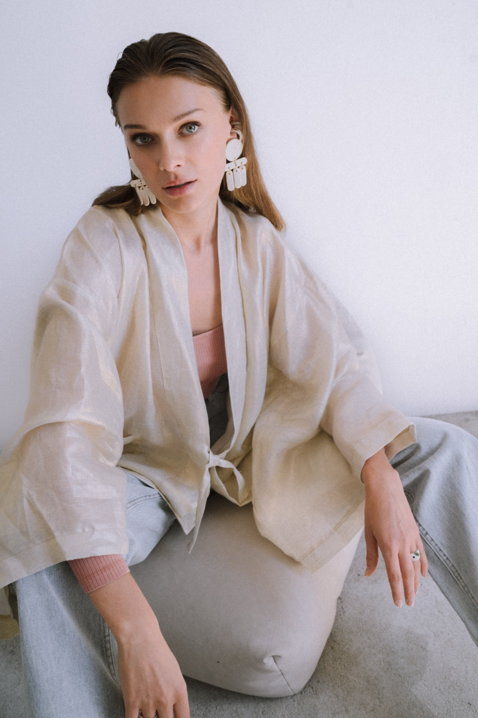 Furisode Short Kimono Golden Zodiac