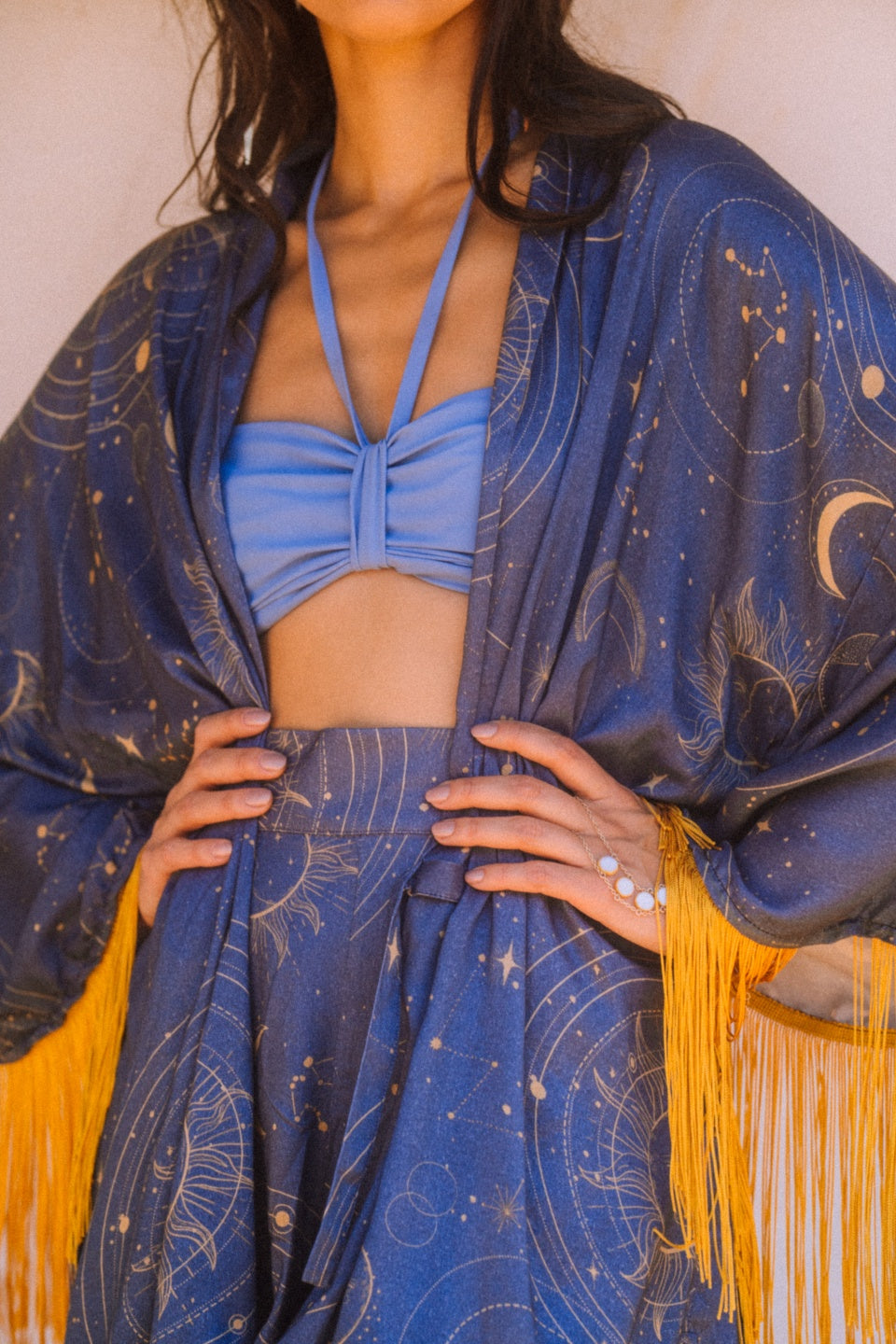 Furisode Short Kimono Embrace The Mystery Dark