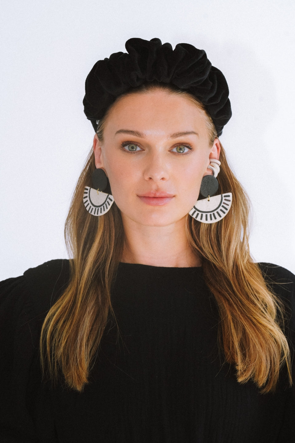 Royal Headband Velvet Black Diamond