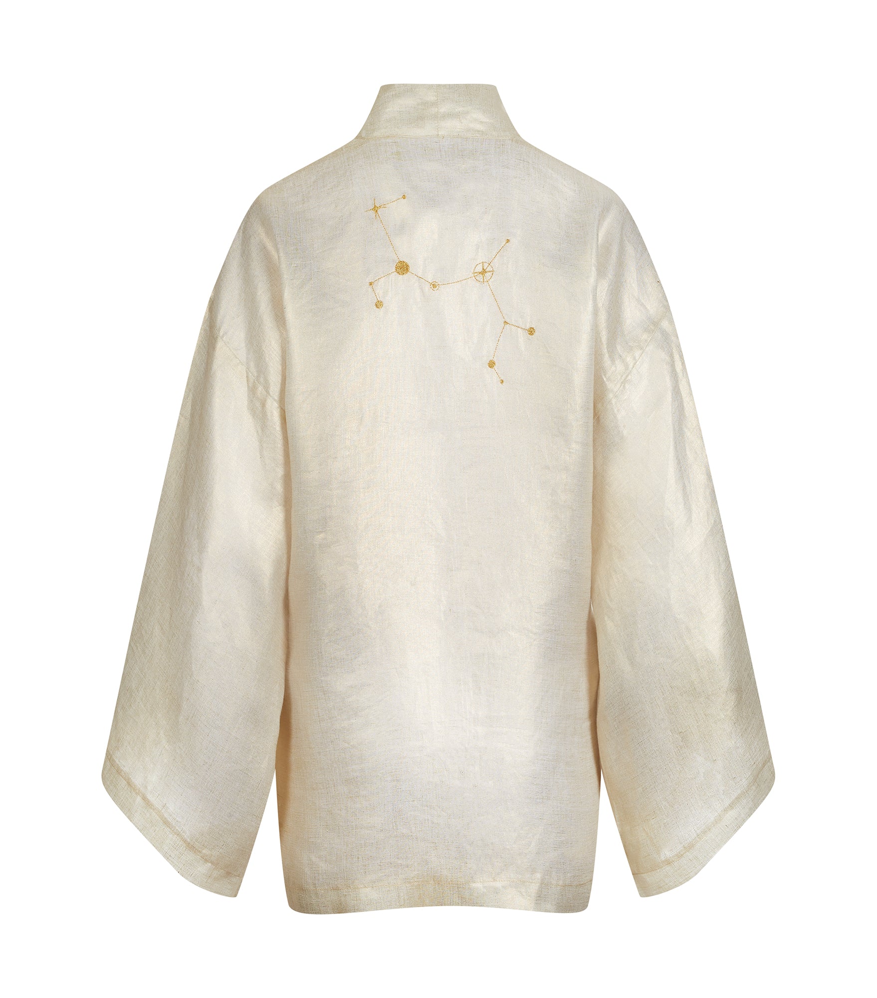 Furisode Short Kimono Golden Zodiac