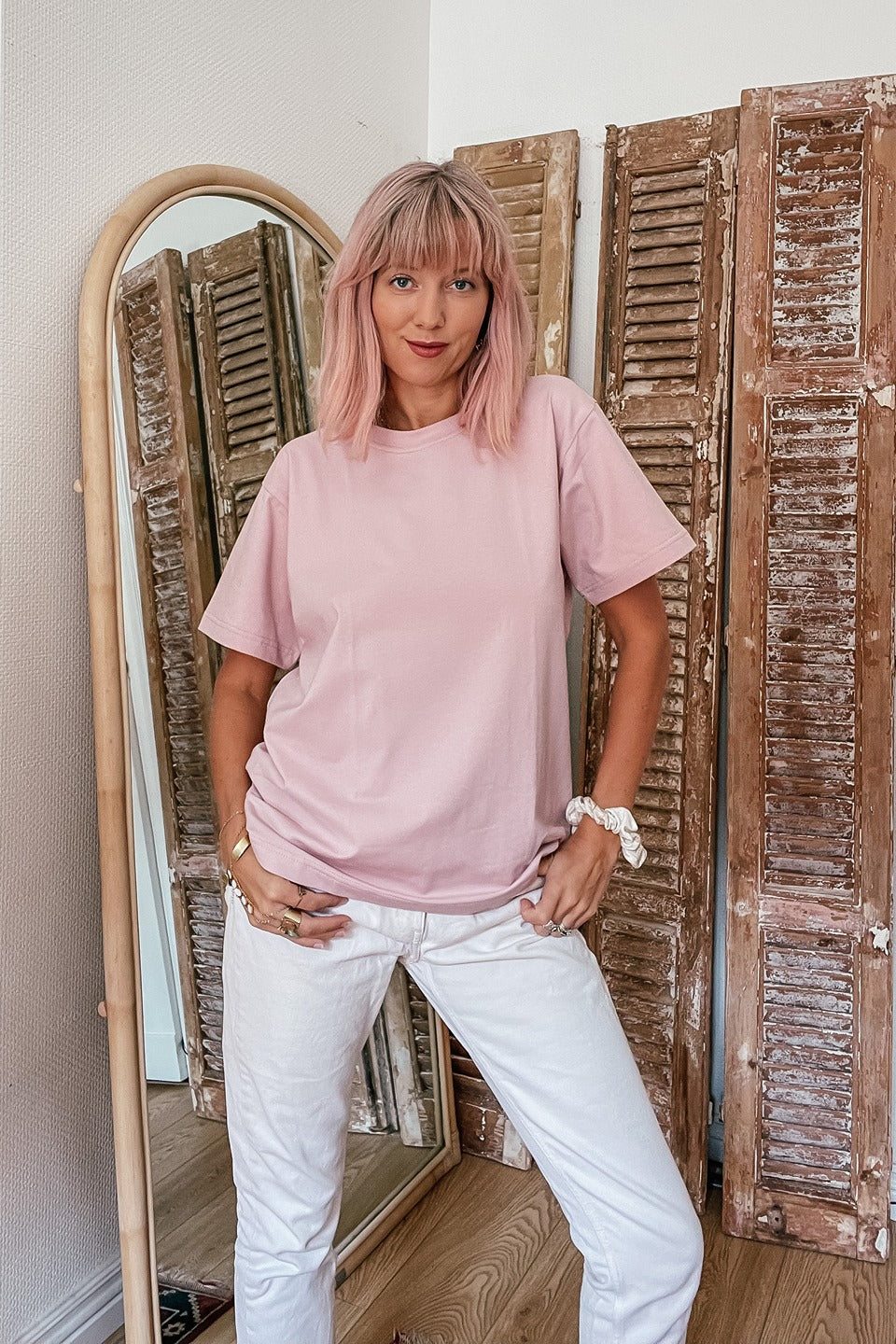 OD RĘKI Oversize T-shirt  Organic Pink Woman