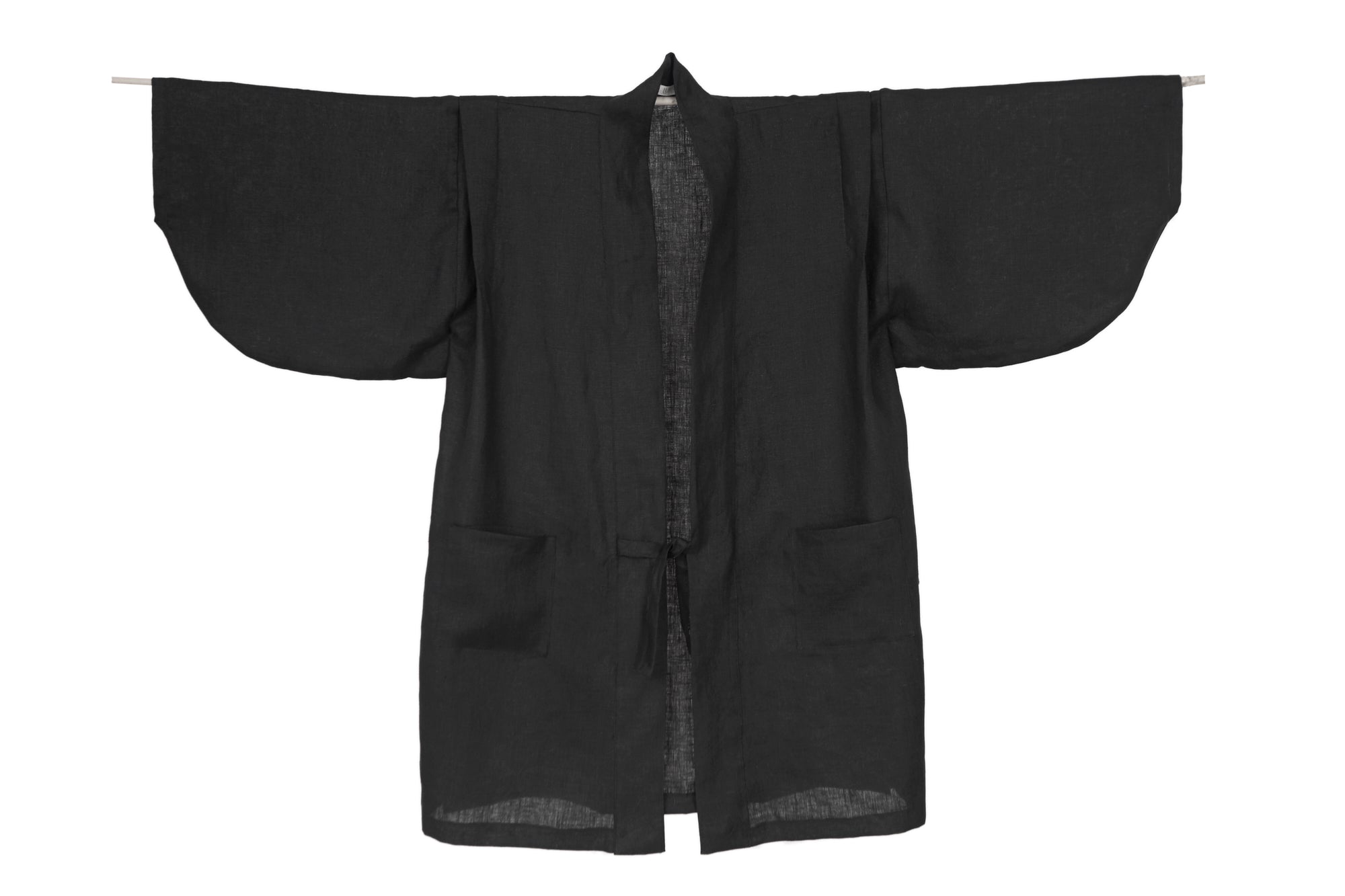 Haori Kimono For Him Linen Black