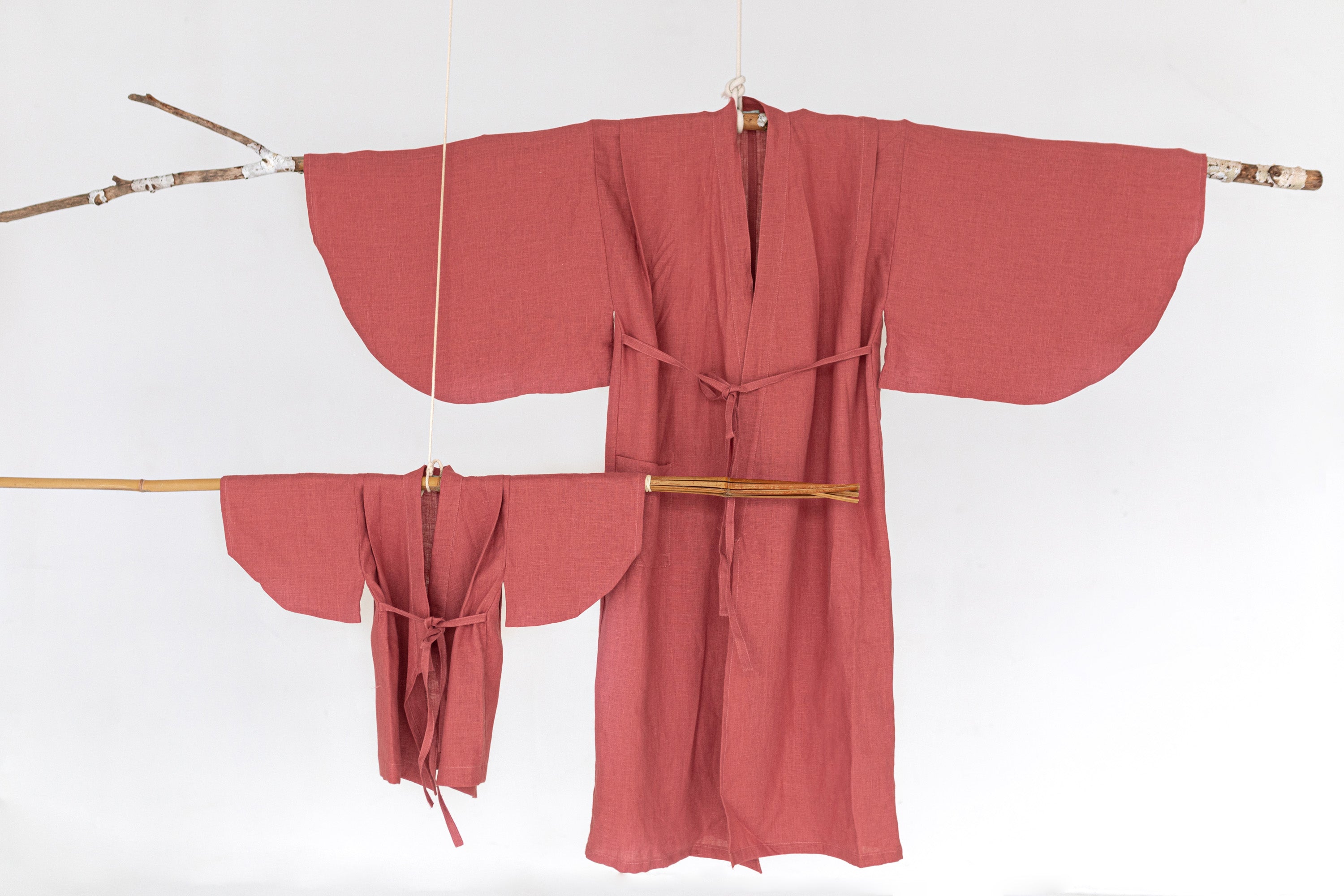 Yukata Kimono Linen Soft Cedar